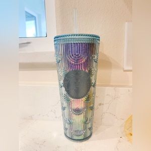 Large Starbucks light blue cup! Changes color in the light!